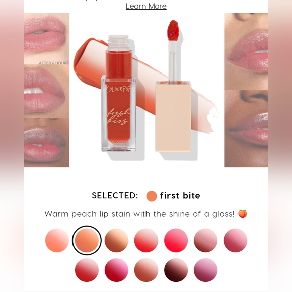 Colourpop Fresh Kiss Lip Stain in First Bite - Picture 5 of 5